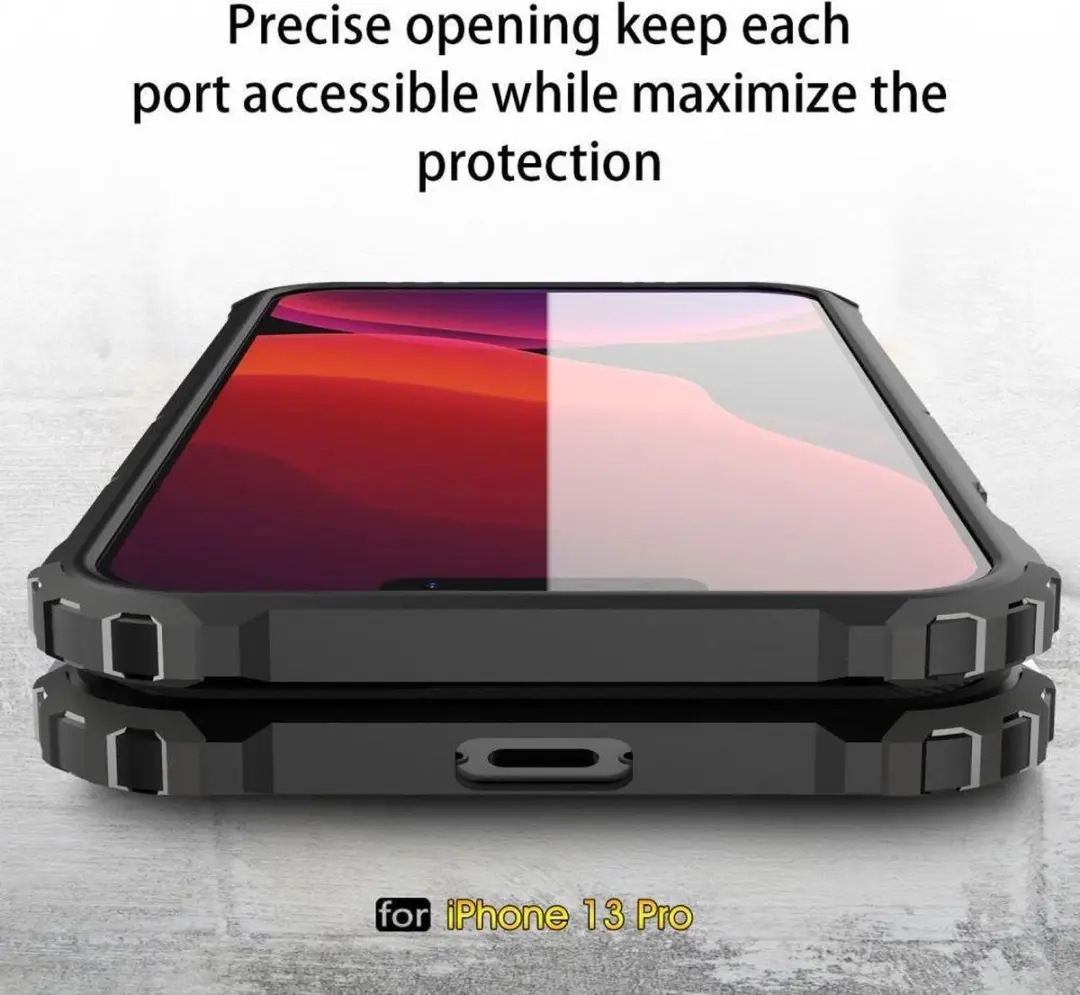 Selected Hoesje iPhone 13 Pro Hybride Back Cover - Zwart