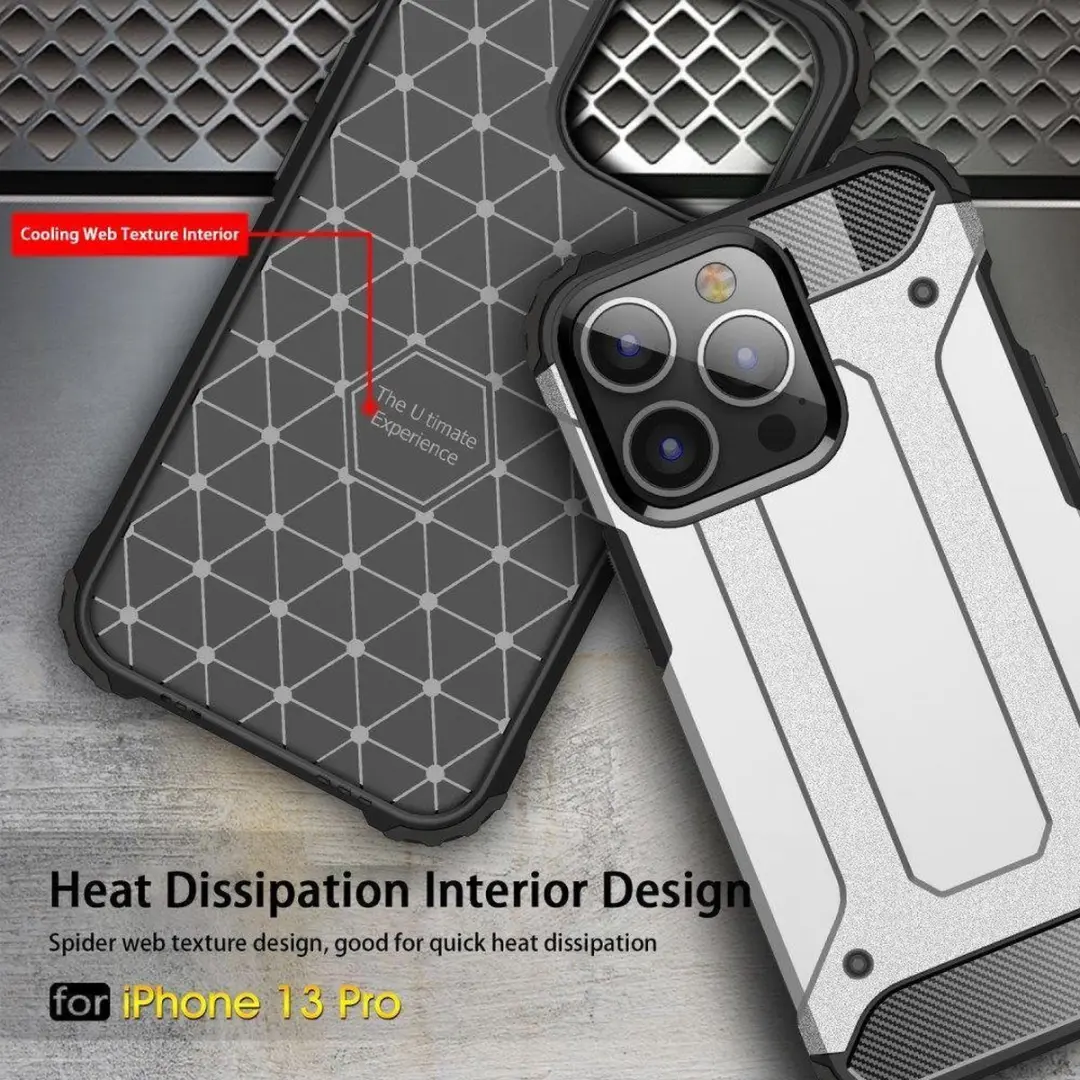 Selected Hoesje iPhone 13 Pro Hybride Back Cover - Zwart