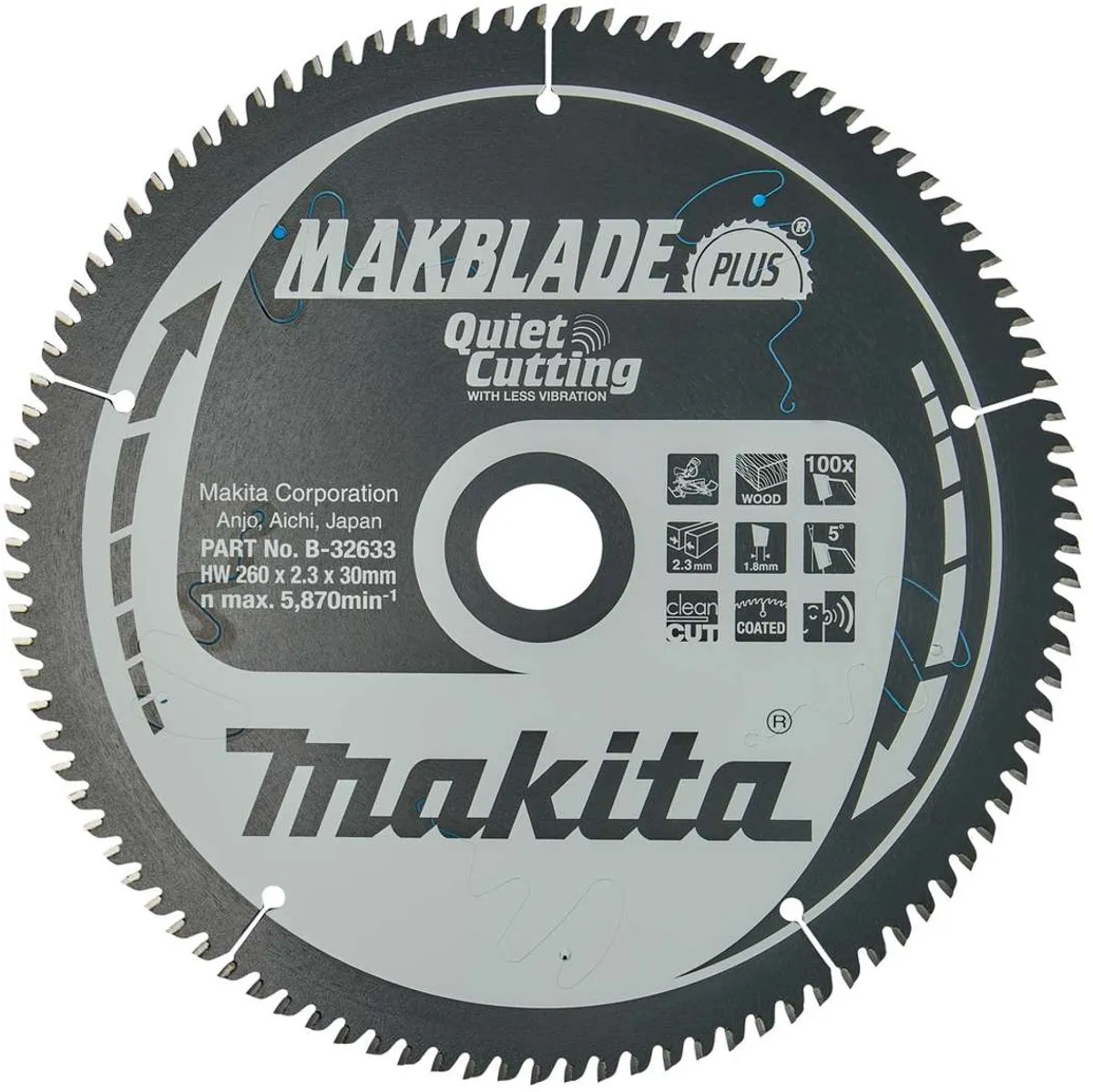 Makita MAKBLADE+ Zaagblad B-32633 - Hout