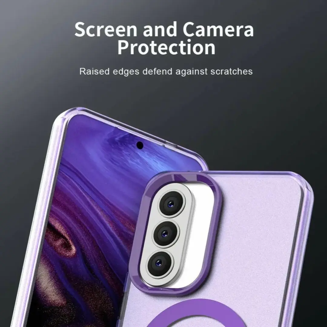Selected MagSafe Backcover Samsung Galaxy A57 - Paars & Transparant