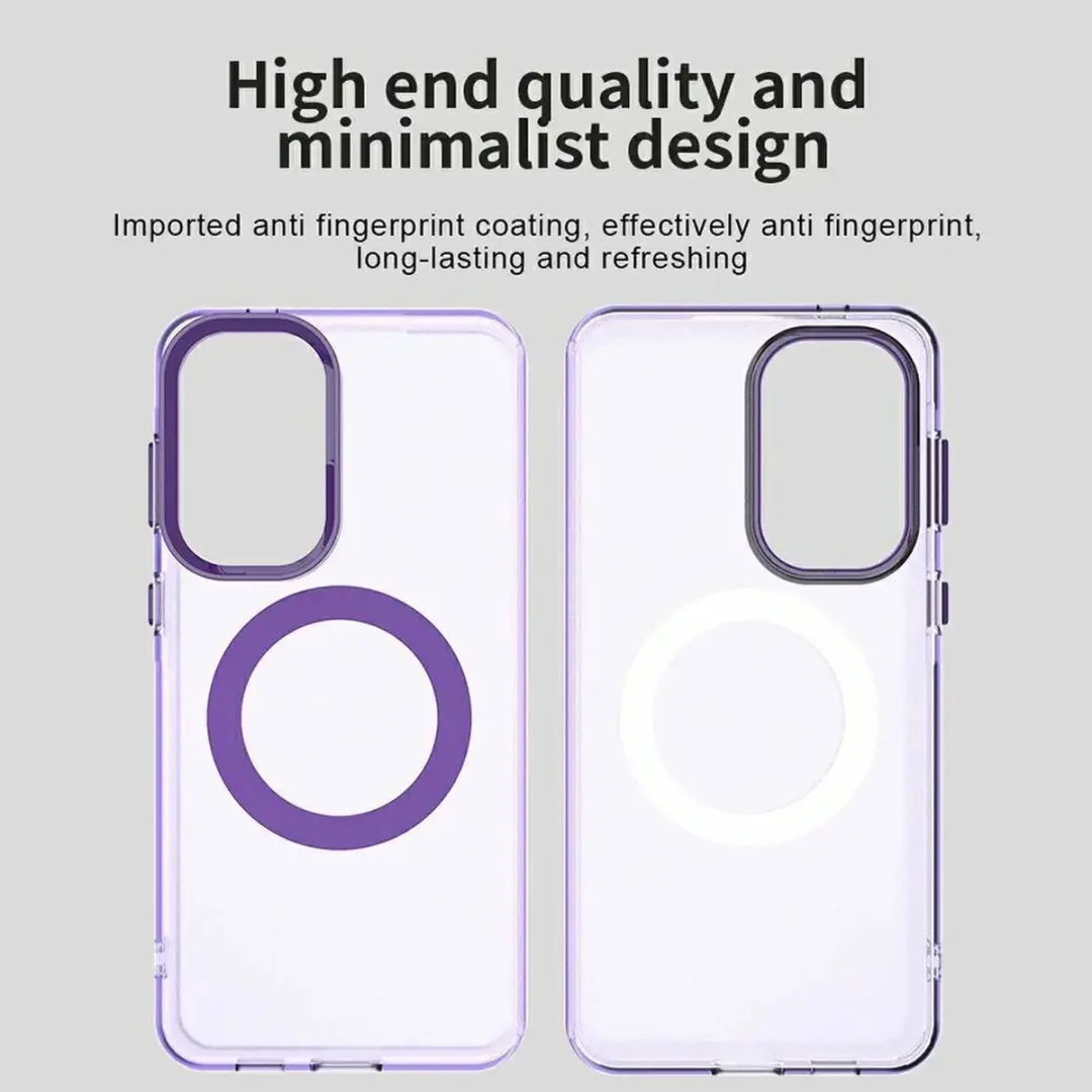 Selected MagSafe Backcover Samsung Galaxy A57 - Paars & Transparant - afbeelding 6 van 6