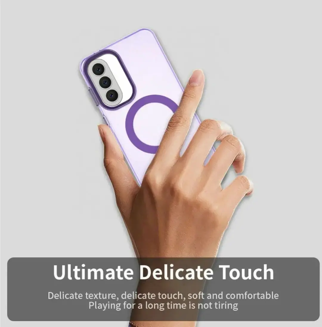Selected MagSafe Backcover Samsung Galaxy A57 - Paars & Transparant