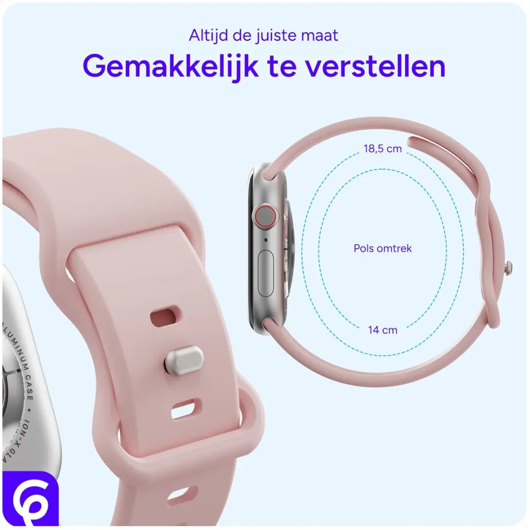 Selected SBG Siliconen Horlogebandje Apple Watch 38-42mm - Licht Roze