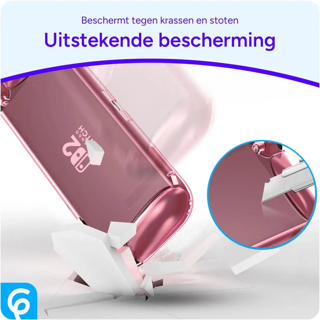 Selected Nintendo Switch 2 TPU Hoesje - Roze Transparant