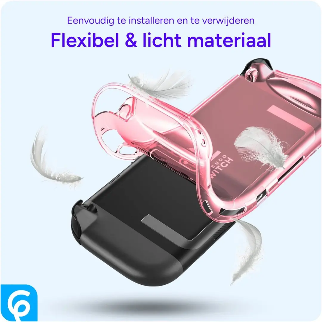 Selected Nintendo Switch 2 TPU Hoesje - Roze Transparant