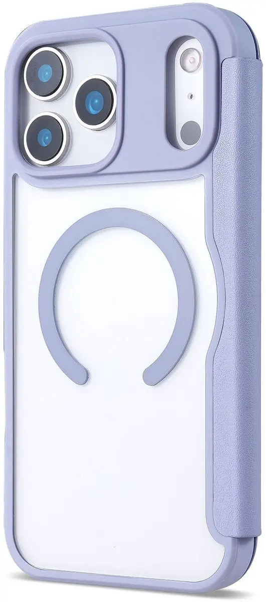 Selected Portemonnee Hoesje iPhone 17 Pro - Paars/Transparant