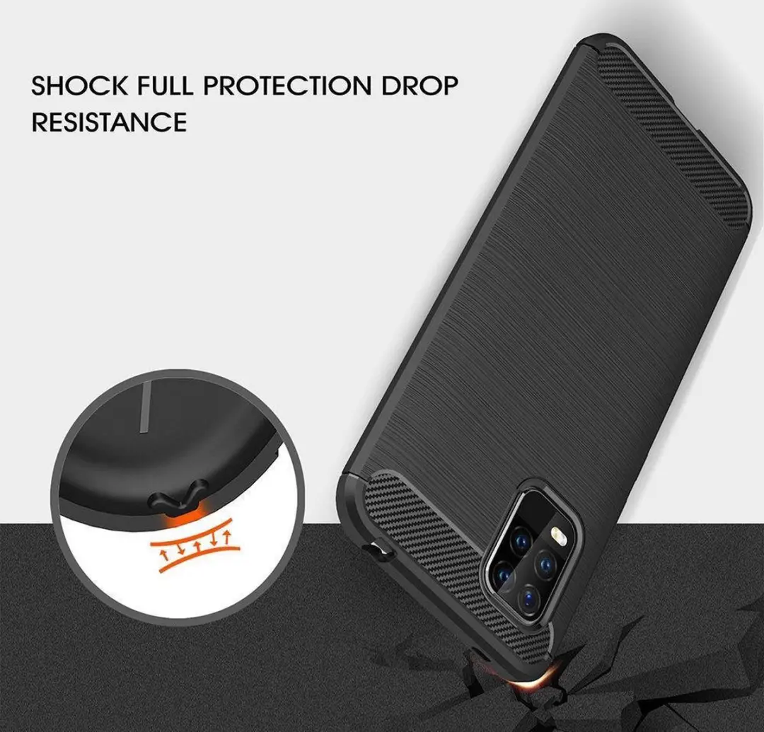 Selected TPU Hoesje Xiaomi Mi 10 Lite - Geborsteld Zwart