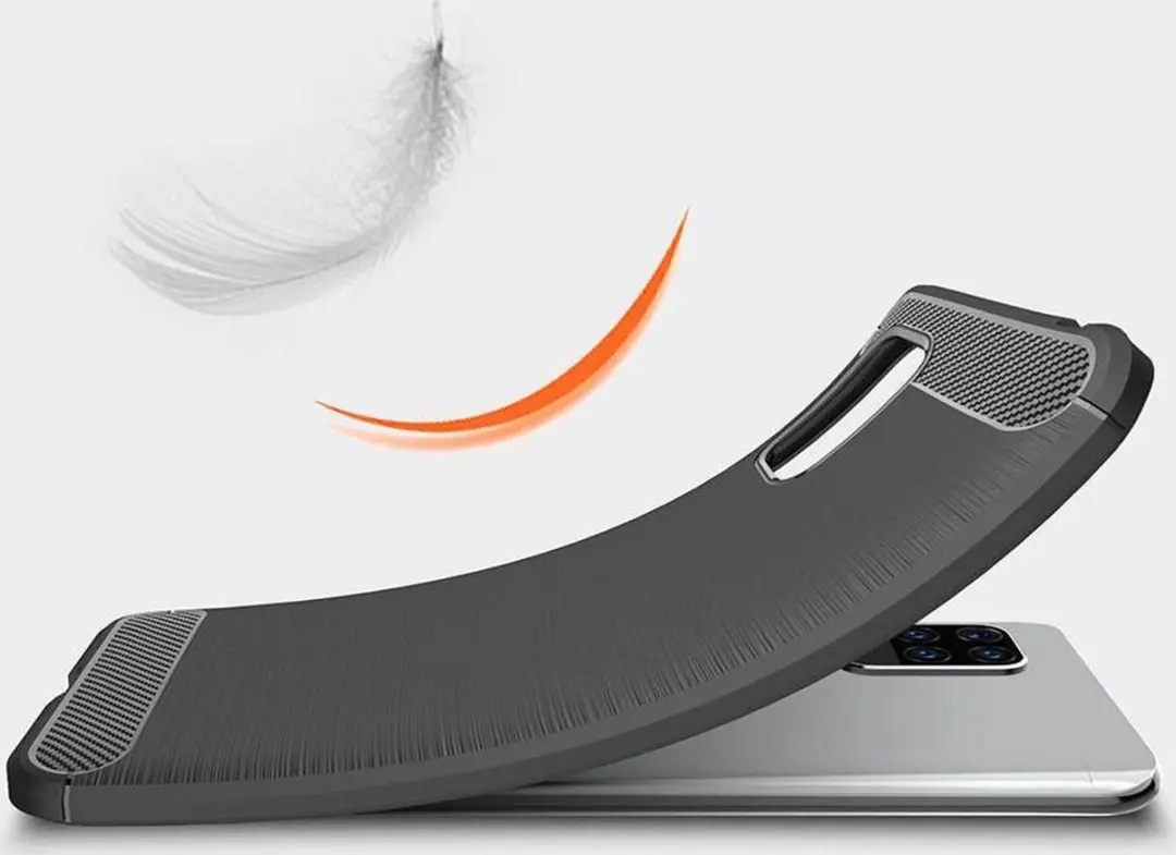 Selected TPU Hoesje Xiaomi Mi 10 Lite - Geborsteld Zwart