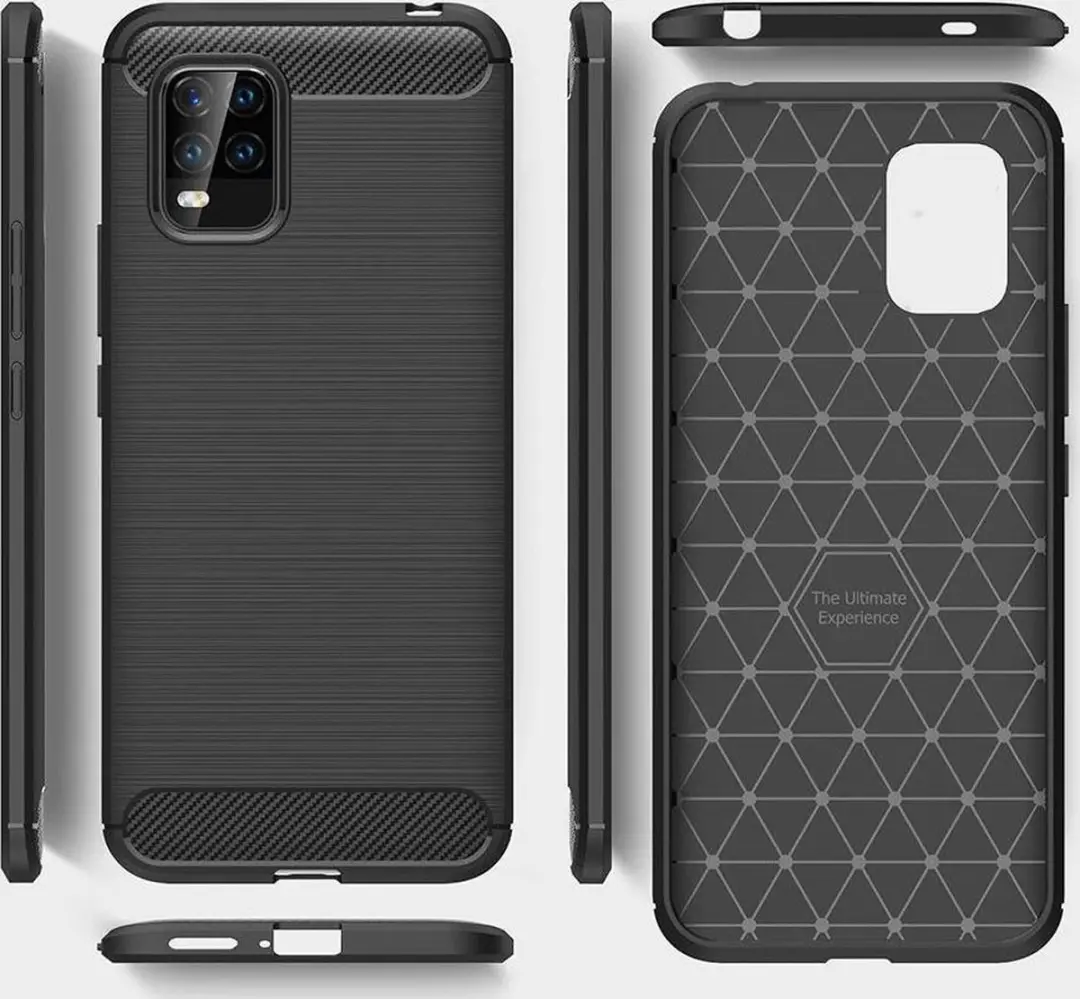 Selected TPU Hoesje Xiaomi Mi 10 Lite - Geborsteld Zwart