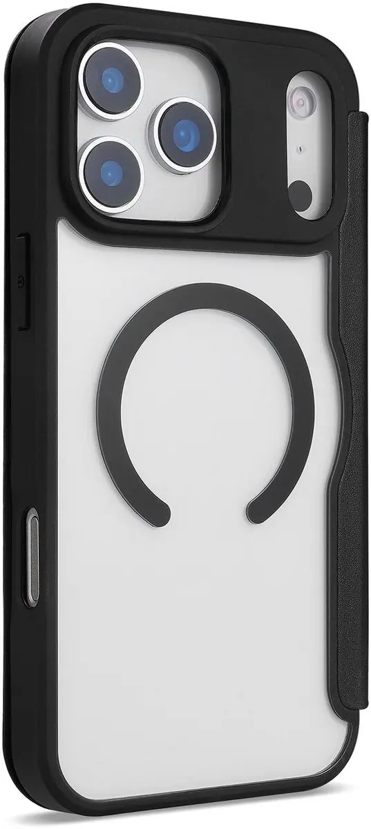Selected Portemonnee Hoesje iPhone 17 Pro - MagSafe - 1 Pasje - Zwart/Transparant - afbeelding 6 van 6