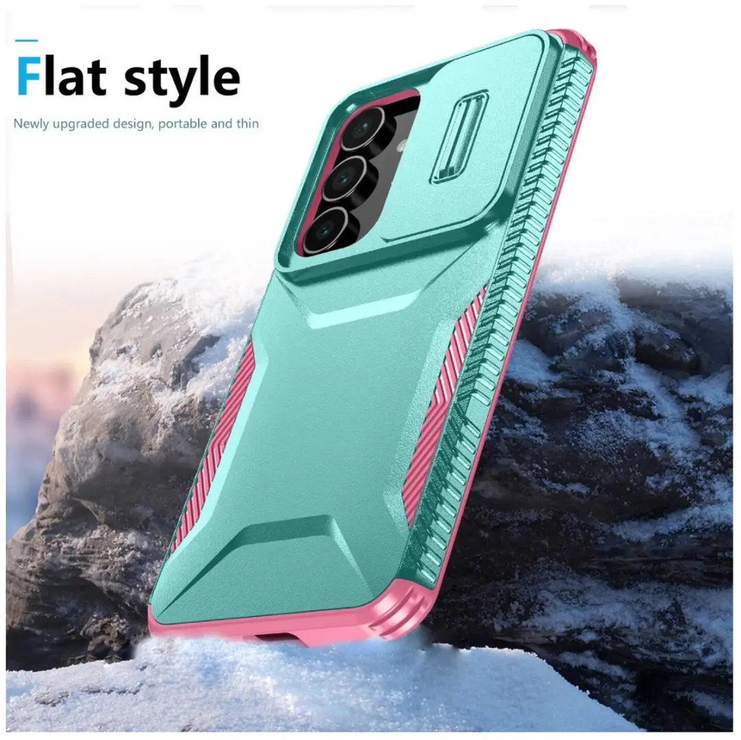 Selected Hoesje Samsung Galaxy S25 FE Camera Slider Blauw Roze