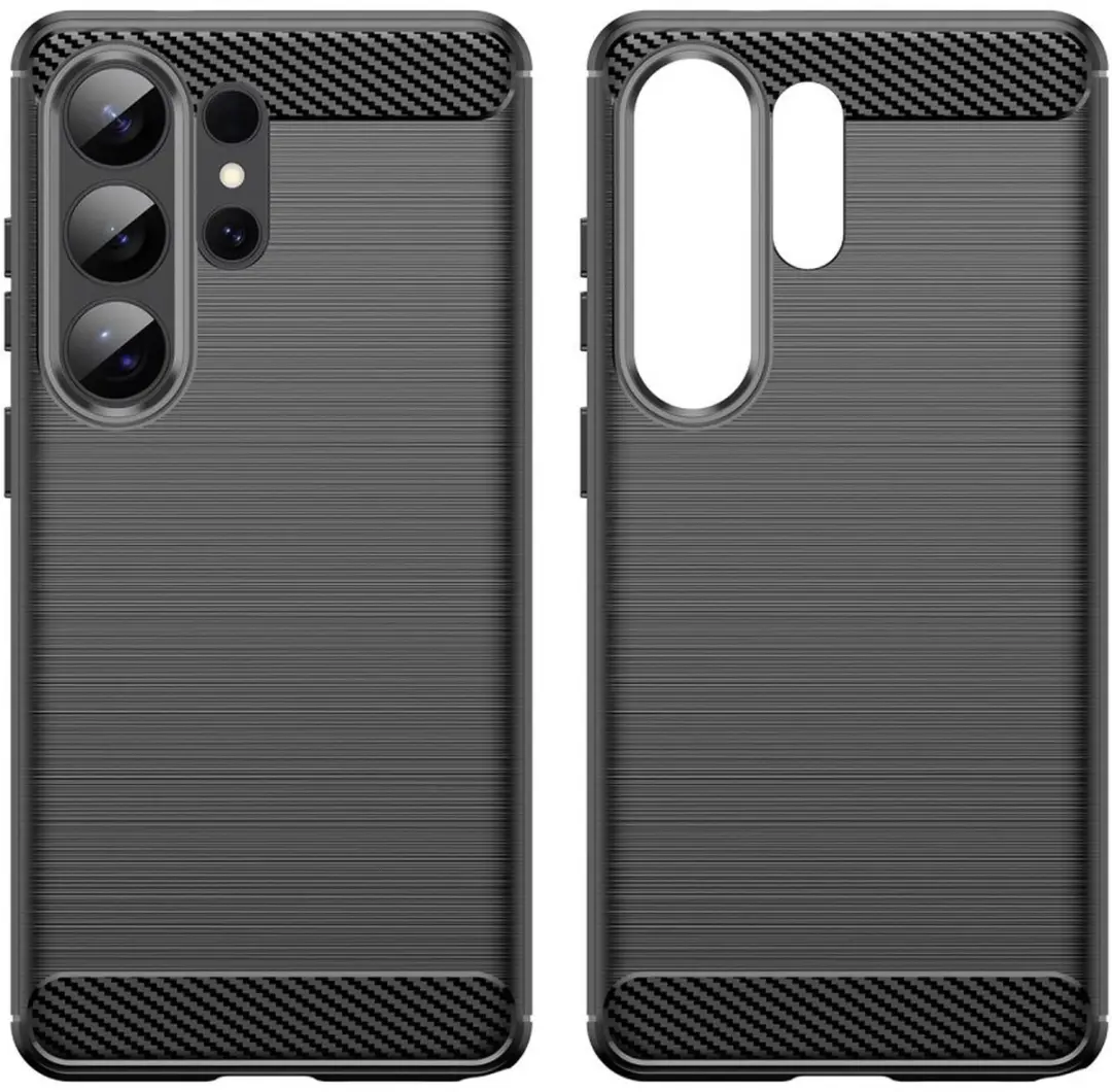 Selected Geborsteld TPU Hoesje Samsung Galaxy S26 Ultra - Zwart - afbeelding 6 van 6