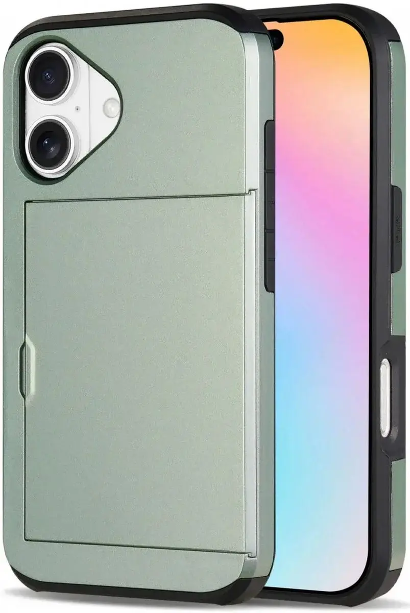 Selected Hoesje iPhone 16 Kaarthouder Groen