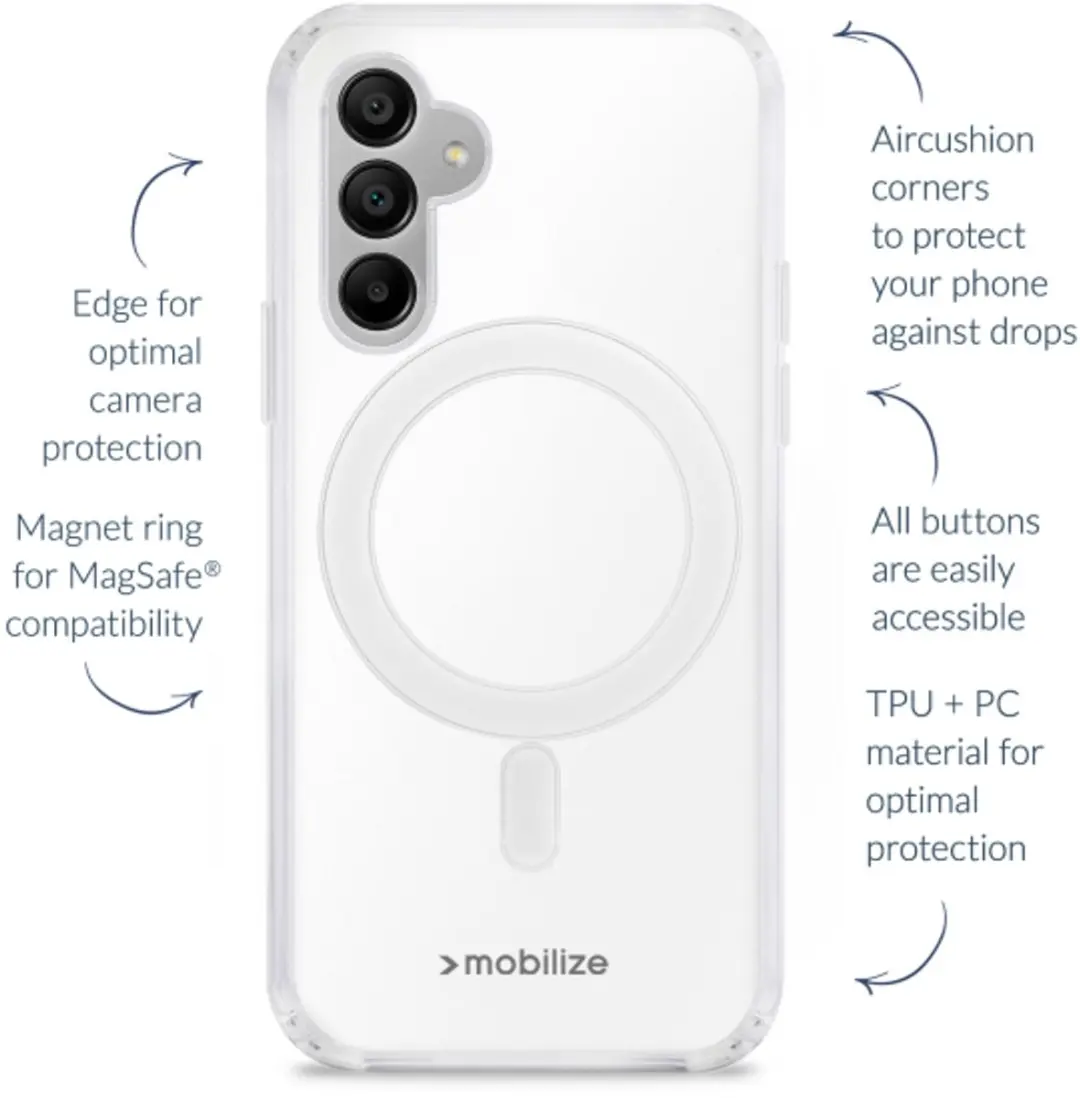 Mobilize MagSafe Compatibele Naked Protection Hoes Samsung Galaxy A27 5G - Transparant - afbeelding 2 van 4