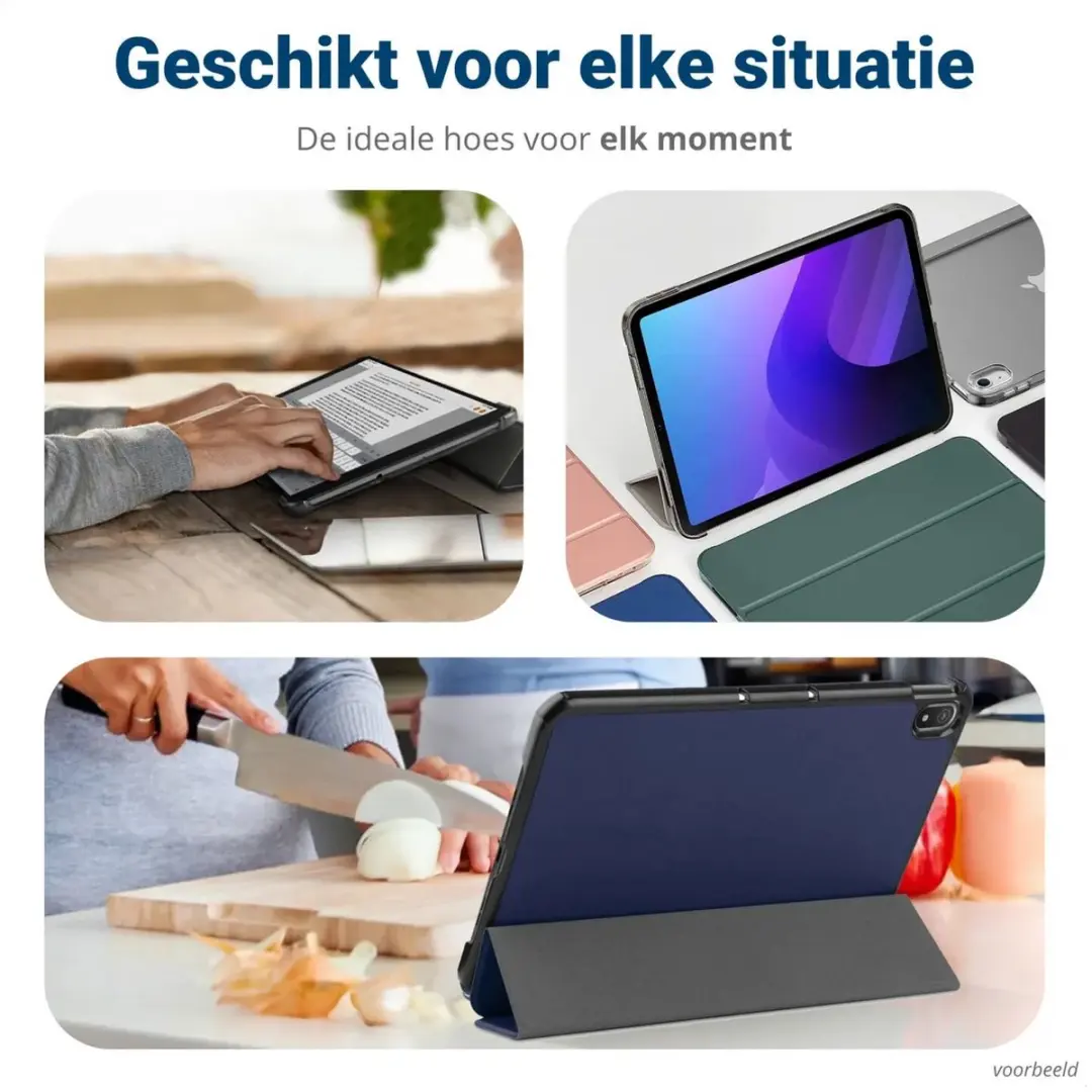 Selected by GSMpunt Lenovo Tab M10 Gen 4 Hoes - Tri-fold Kunstleder Blauw