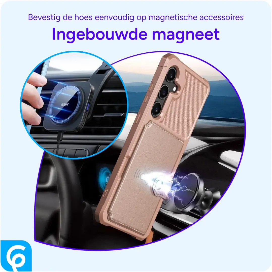 Selected Portemonnee Hoesje Samsung Galaxy A55 - Roze - 4 Pasjes
