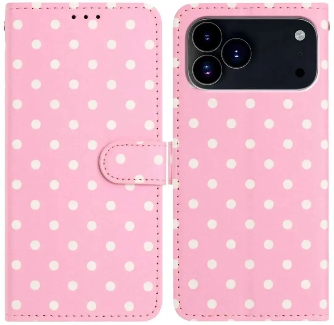 Selected Hoesje iPhone 17 Pro Max Polka Dot Wallet Book