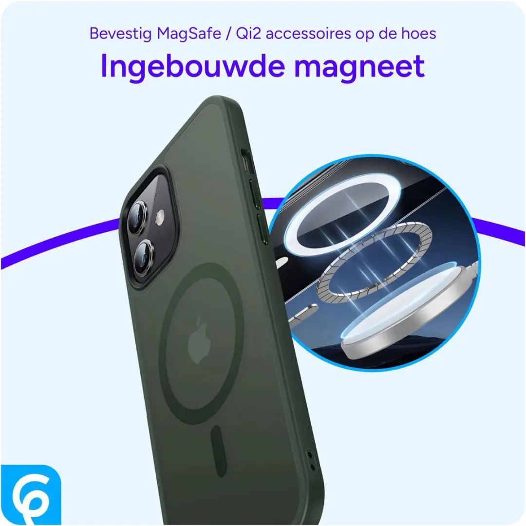 Selected iPhone 12/12 Pro MagSafe Hoesje - Donkergroen