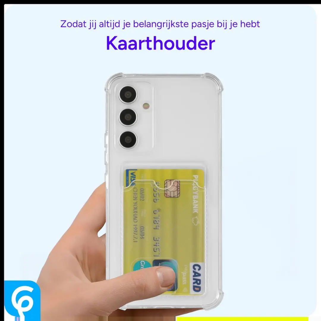 Selected by GSMpunt Transparant TPU Hoesje Samsung Galaxy A54 - Pasjeshouder