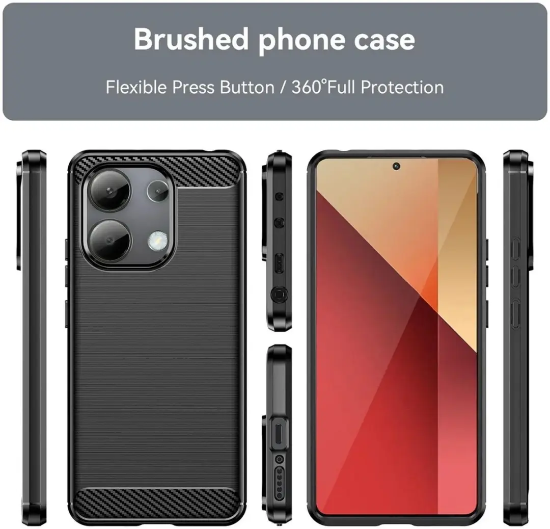 Selected TPU Hoesje Xiaomi Redmi Note 13 4G - Zwart - afbeelding 6 van 6