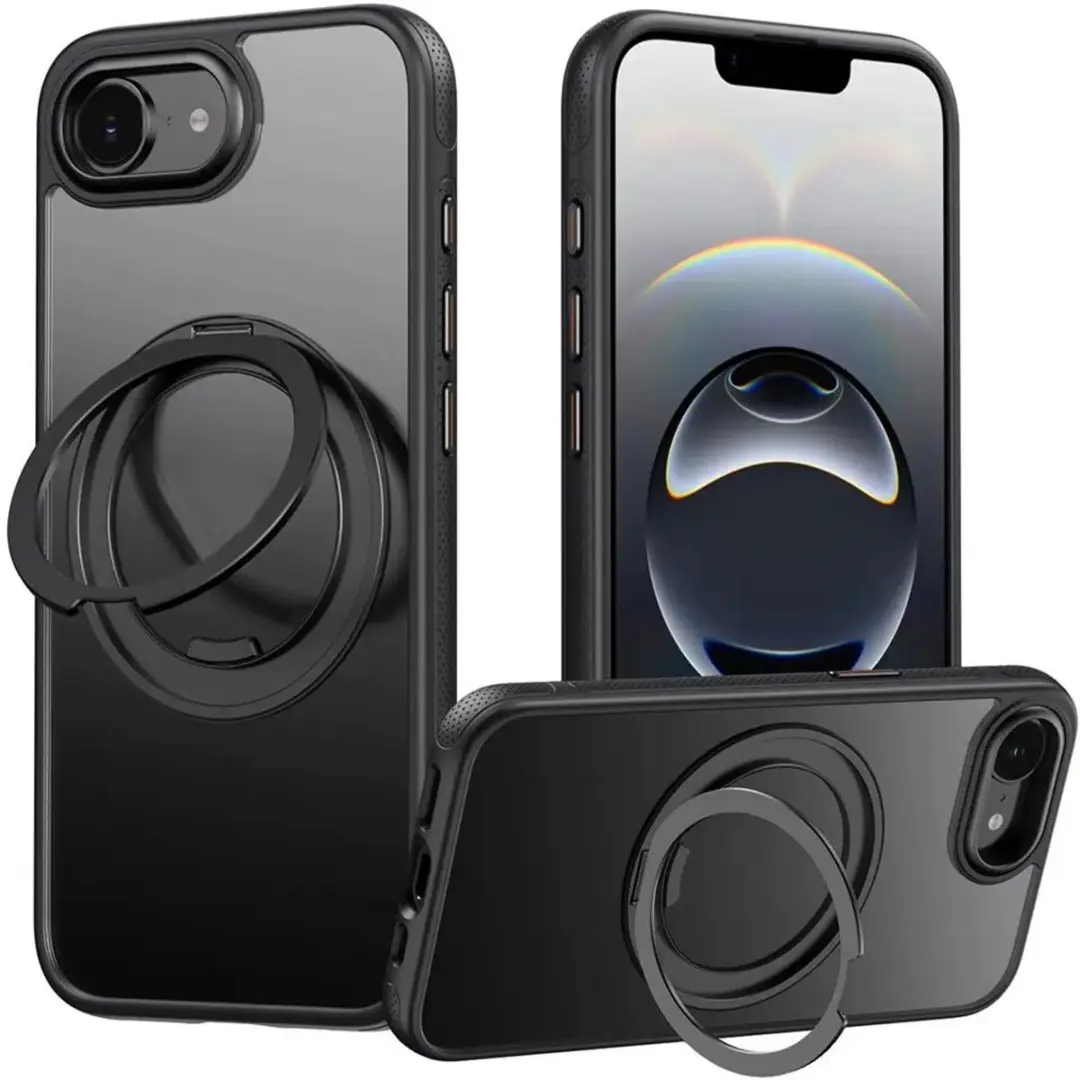 Selected Premium Hoesje iPhone 17e/16e MagSafe Kickstand - Zwart