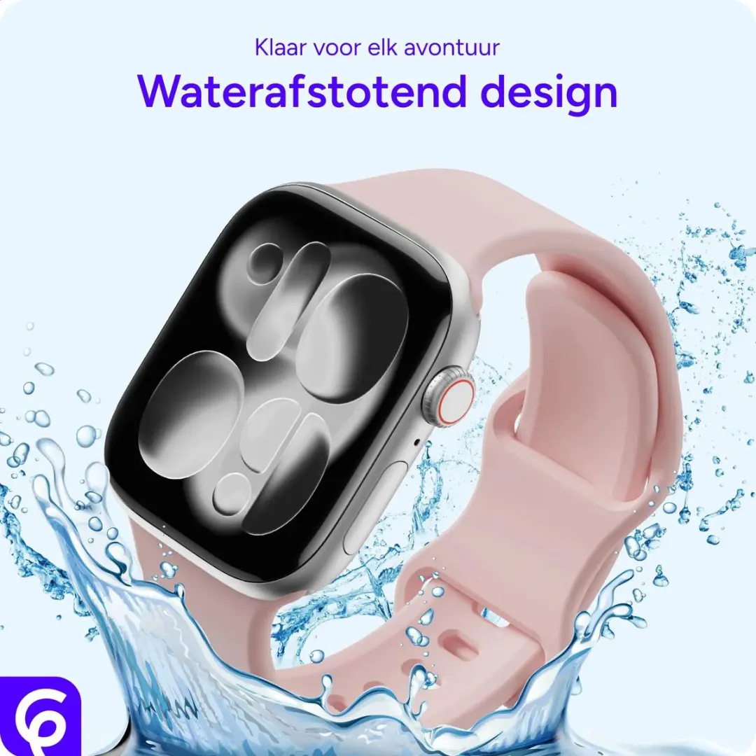 Selected SBG Siliconen Bandje Apple Watch - 3 Stuks - Paars/Rozeroze
