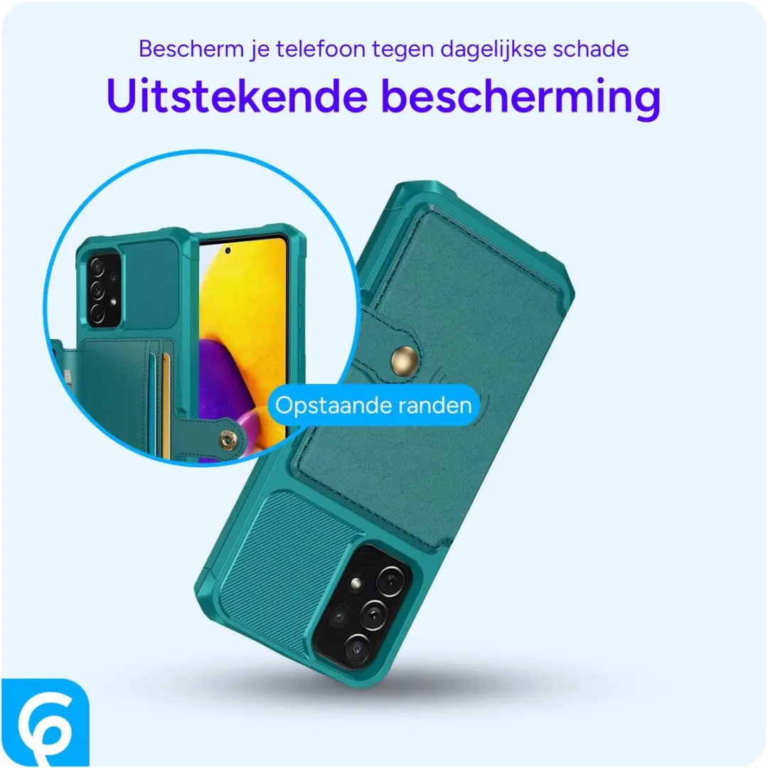 Selected Portemonnee Hoesje Samsung Galaxy A52 - Groen - 4 Pasjes
