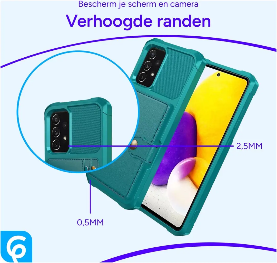 Selected Portemonnee Hoesje Samsung Galaxy A52 - Groen - 4 Pasjes