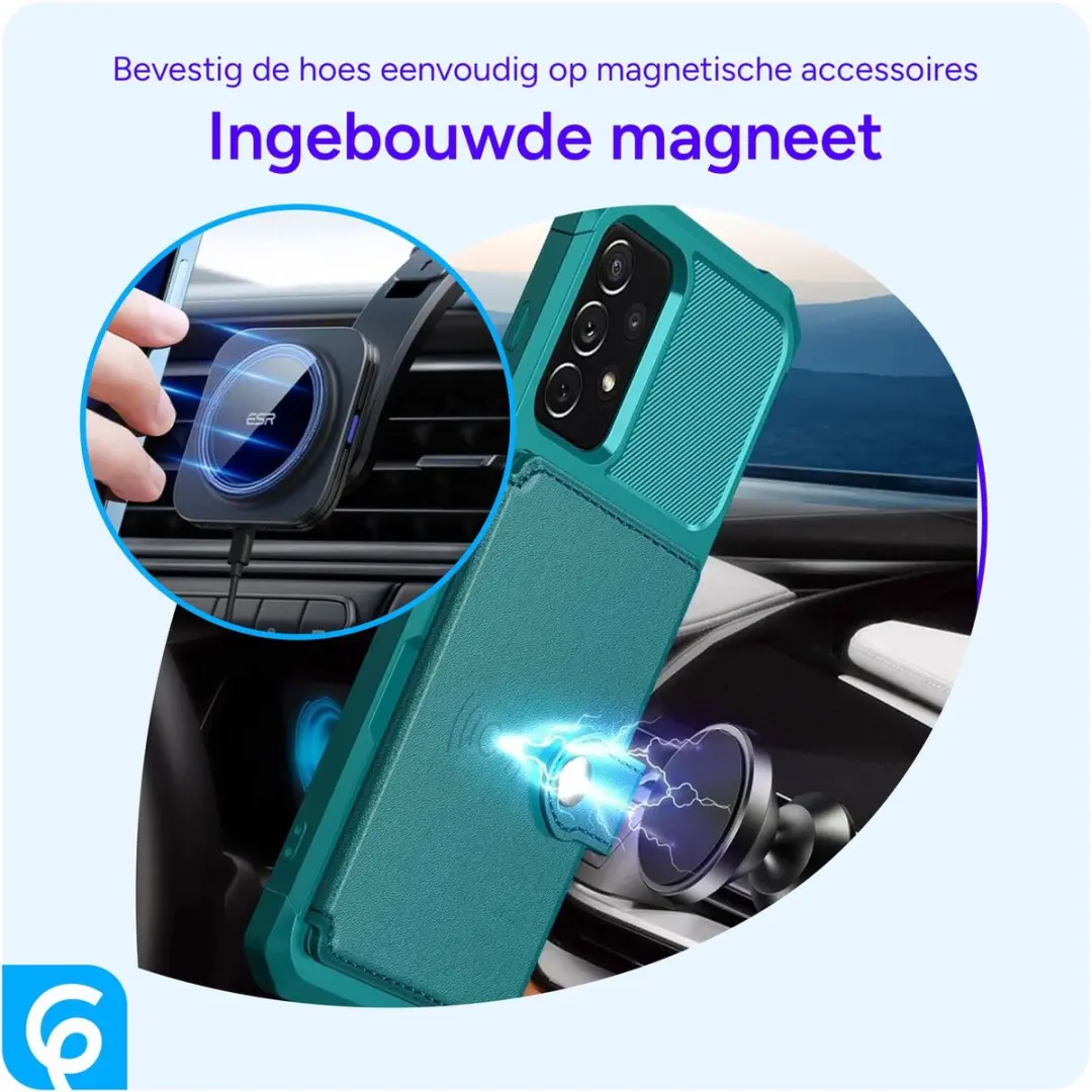 Selected Portemonnee Hoesje Samsung Galaxy A52 - Groen - 4 Pasjes