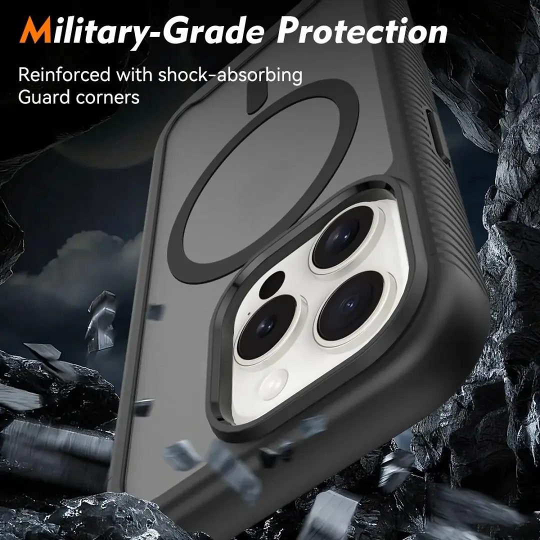 Selected by GSMpunt.nl iPhone 15 Pro Hoesje - Matte Zwart - MagSafe