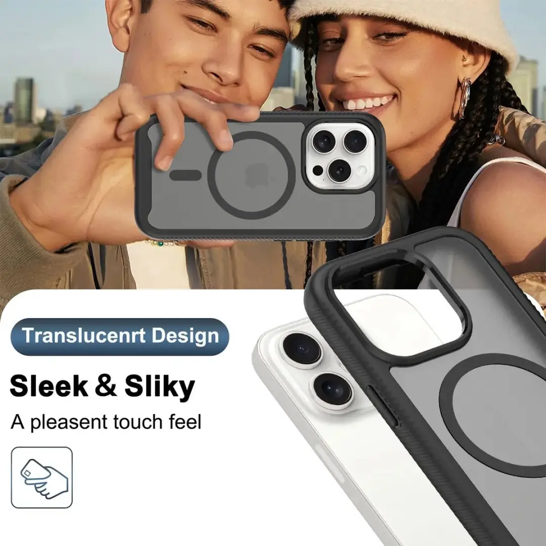 Selected by GSMpunt.nl iPhone 15 Pro Hoesje - Matte Zwart - MagSafe