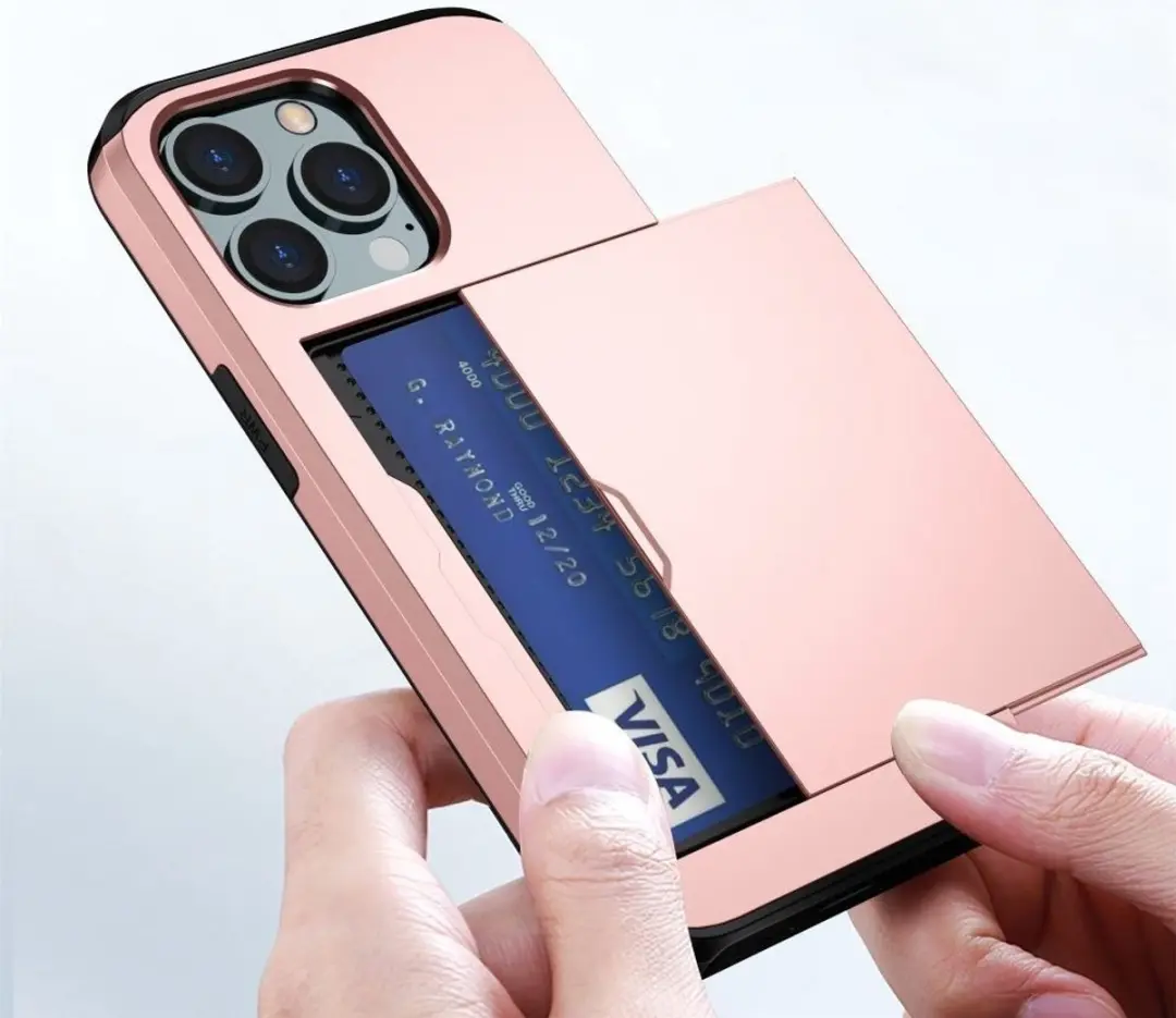 Selected by GSMpunt.nl iPhone 14 Pro Hoesje met Kaarthouder - Roze Goud