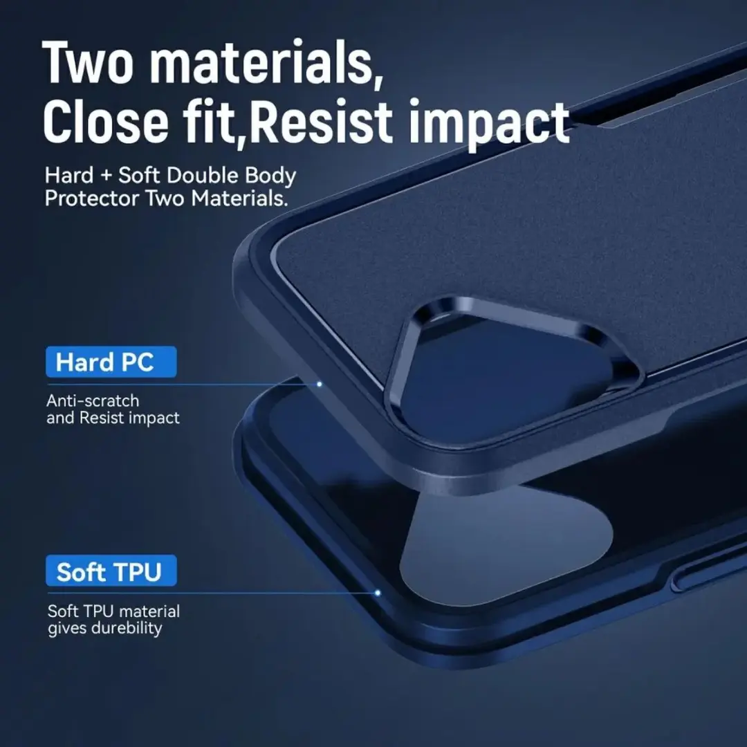 Selected Back Cover iPhone 17 Rugged Hoesje - Blauw