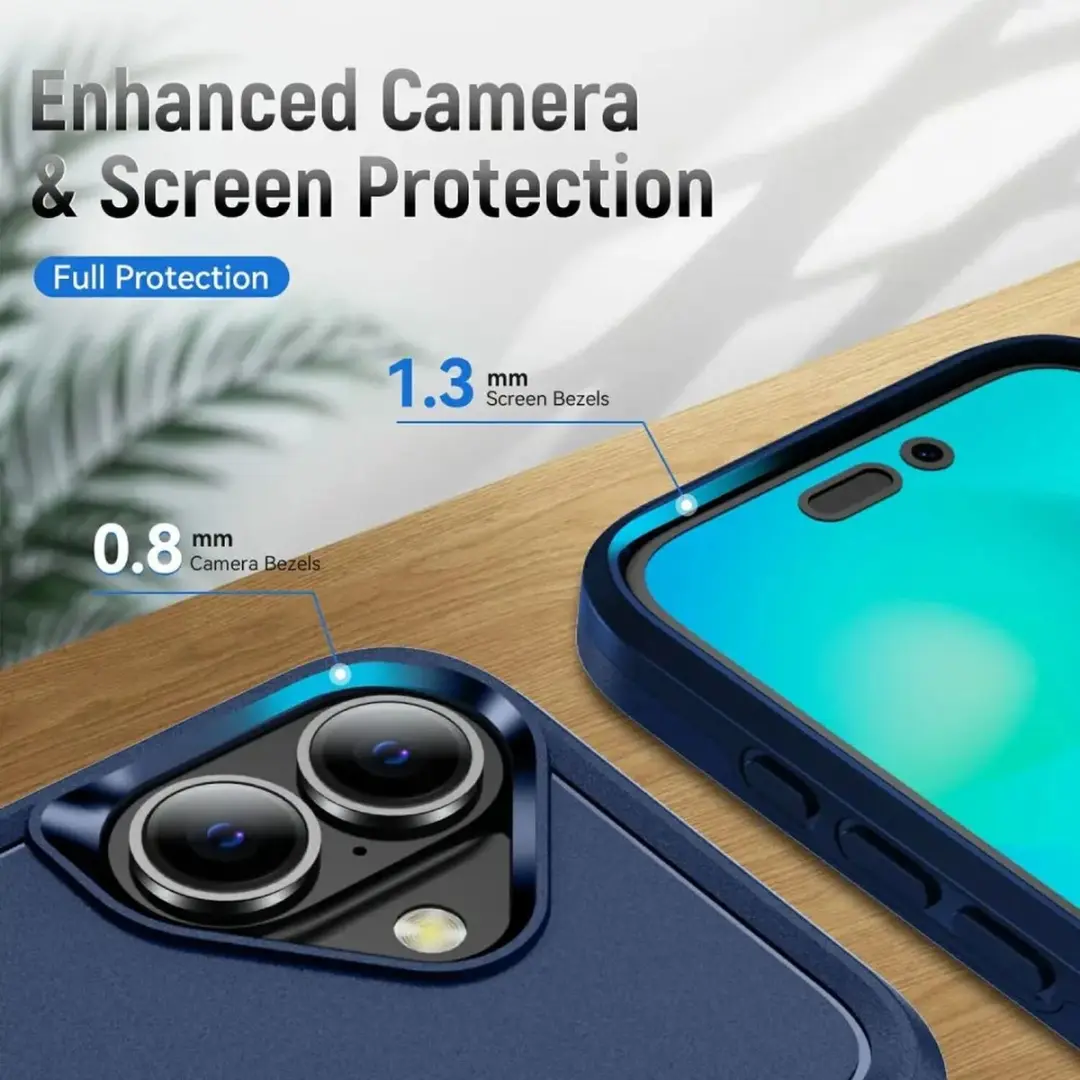 Selected Back Cover iPhone 17 Rugged Hoesje - Blauw