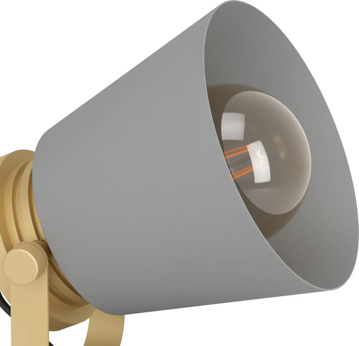 Eglo Twicken Tafellamp E27 - 19,5 cm - Grijs/Goud