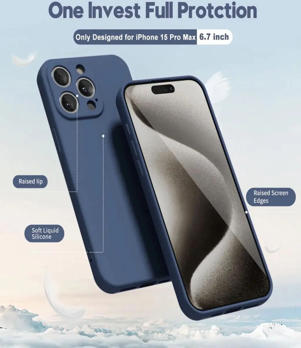 Selected Hoesje iPhone 15 Pro Max - Donkerblauw TPU