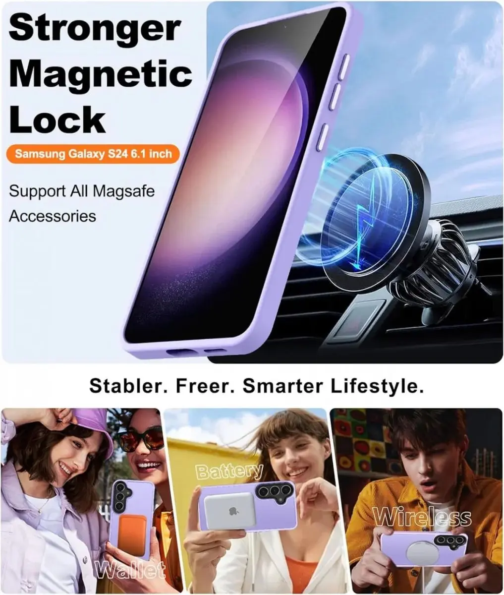 Selected Hoesje Samsung Galaxy S24 MagSafe - Paars