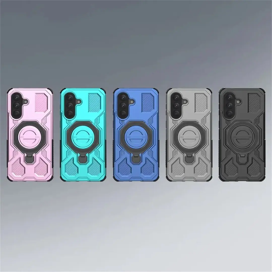 Selected Hoesje Samsung Galaxy A37 MagSafe Blauw - 360° Draaibare Stand