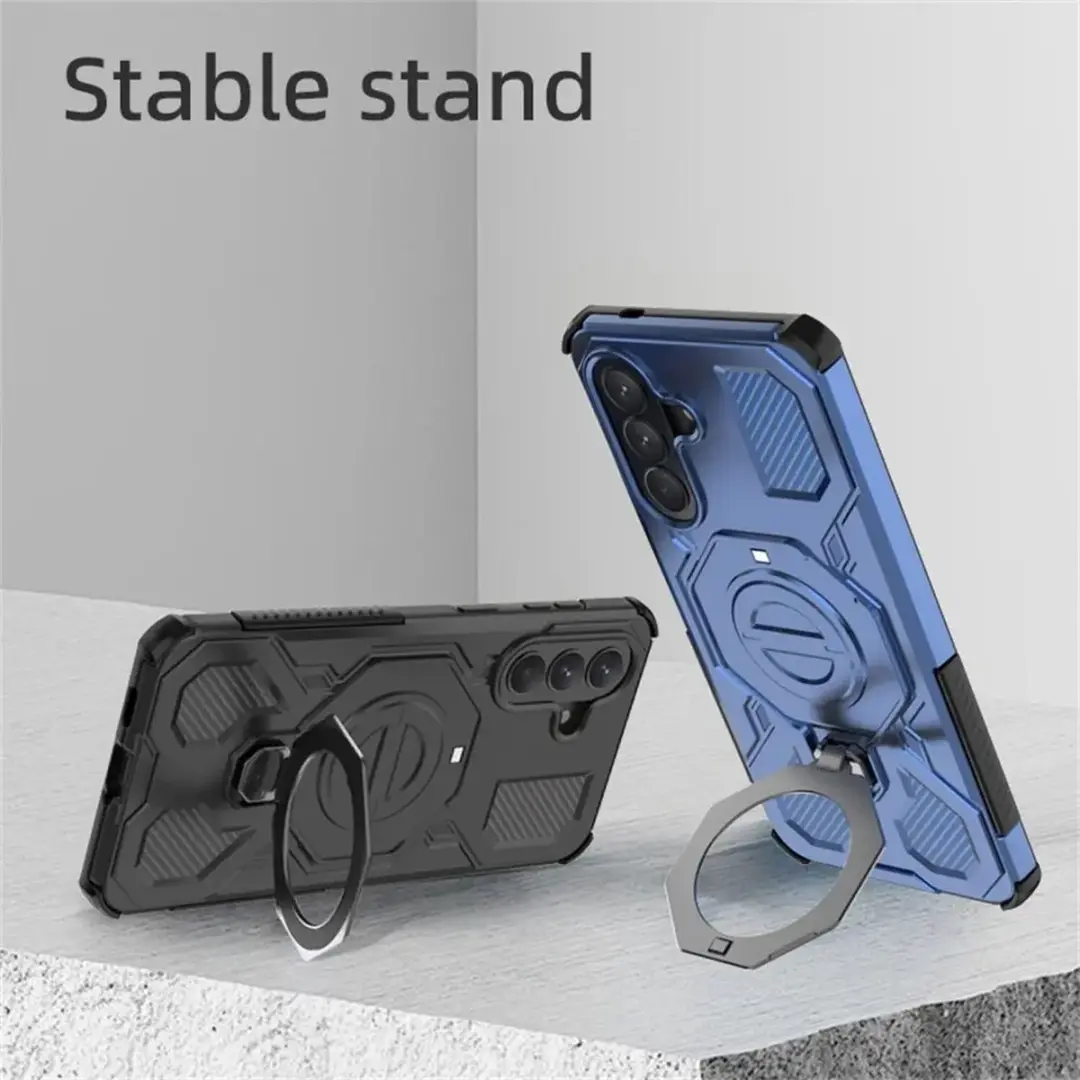 Selected Hoesje Samsung Galaxy A37 MagSafe Blauw - 360° Draaibare Stand