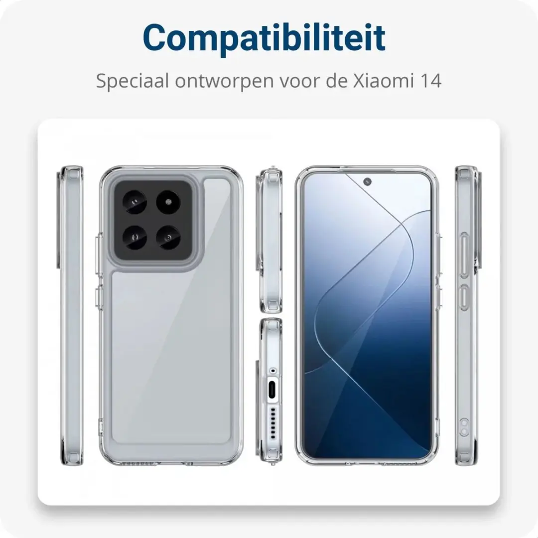 Selected Schokbestendig Hoesje Xiaomi 14 - Transparant