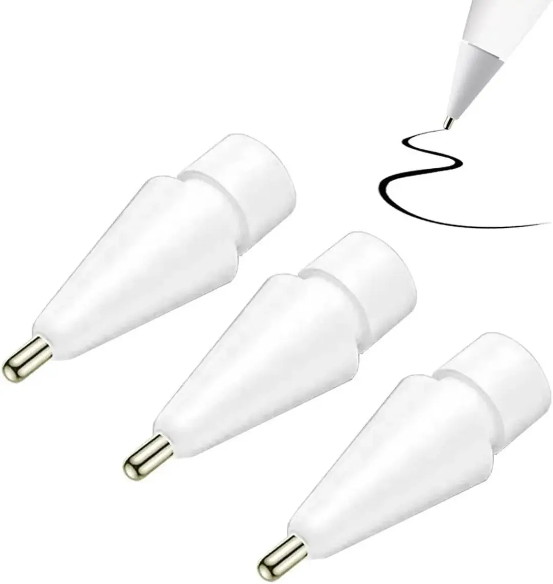 Selected Replacement Metalen Tips Apple Pencil - 3 Stuks Wit