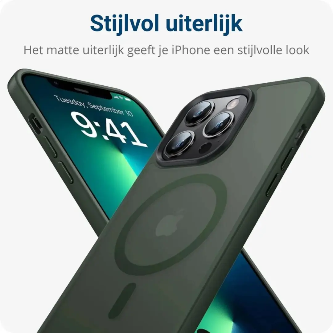 Selected Hoesje iPhone 13 Pro Max MagSafe - Donkergroen