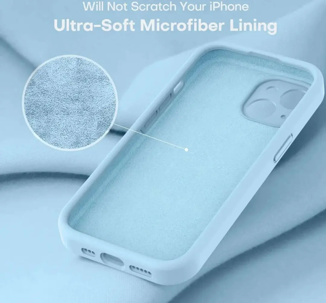Selected by GSMpunt.nl iPhone 15 Hoesje Lichtblauw - Dun Siliconen