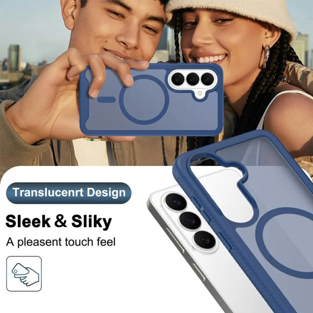 Selected Hoesje Samsung Galaxy S26 - MagSafe Transparant Blauw