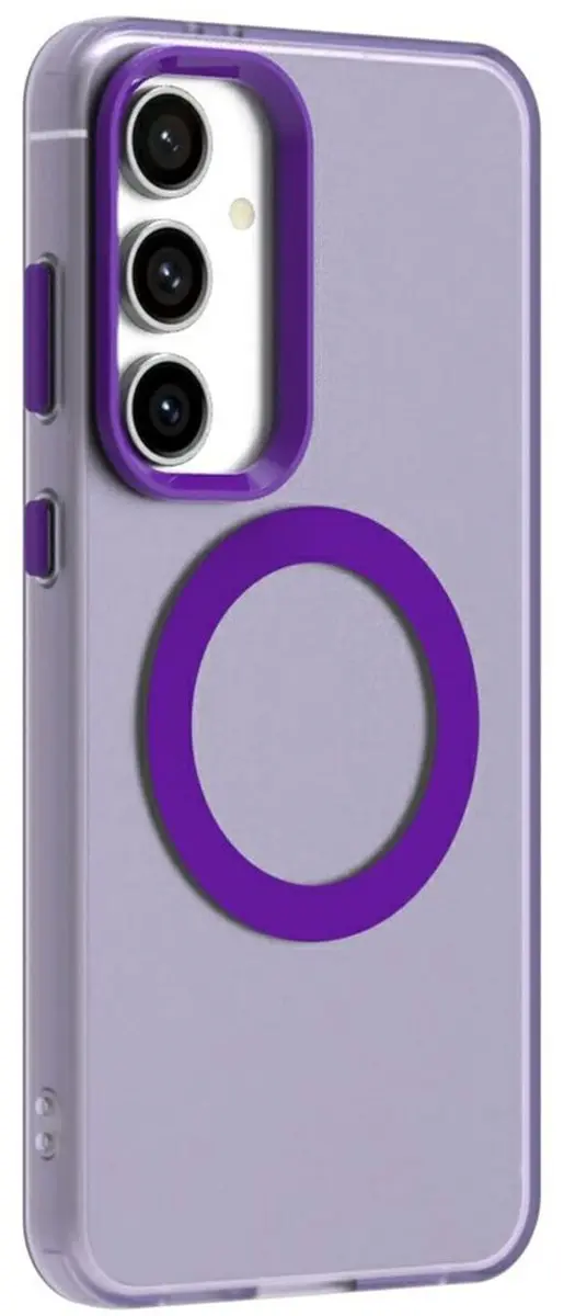 Selected MagSafe Backcover Samsung Galaxy S25/S24 - Paars & Transparant