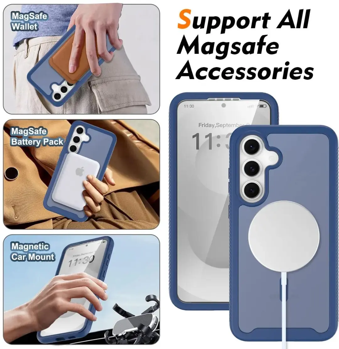 Selected by GSMpunt Samsung Galaxy S25 FE Hoesje Matte Blauw - MagSafe - afbeelding 6 van 6