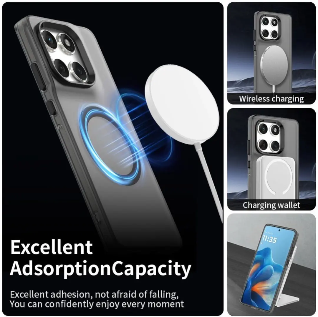 Selected MagSafe Backcover Motorola Edge 60 Fusion - Zwart & Transparant