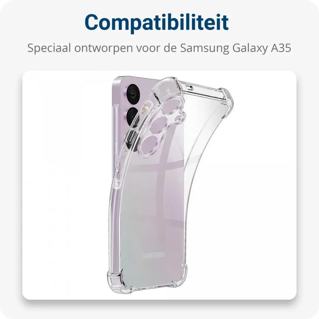 Selected Schokbestendig Hoesje Samsung Galaxy A35 - Transparant