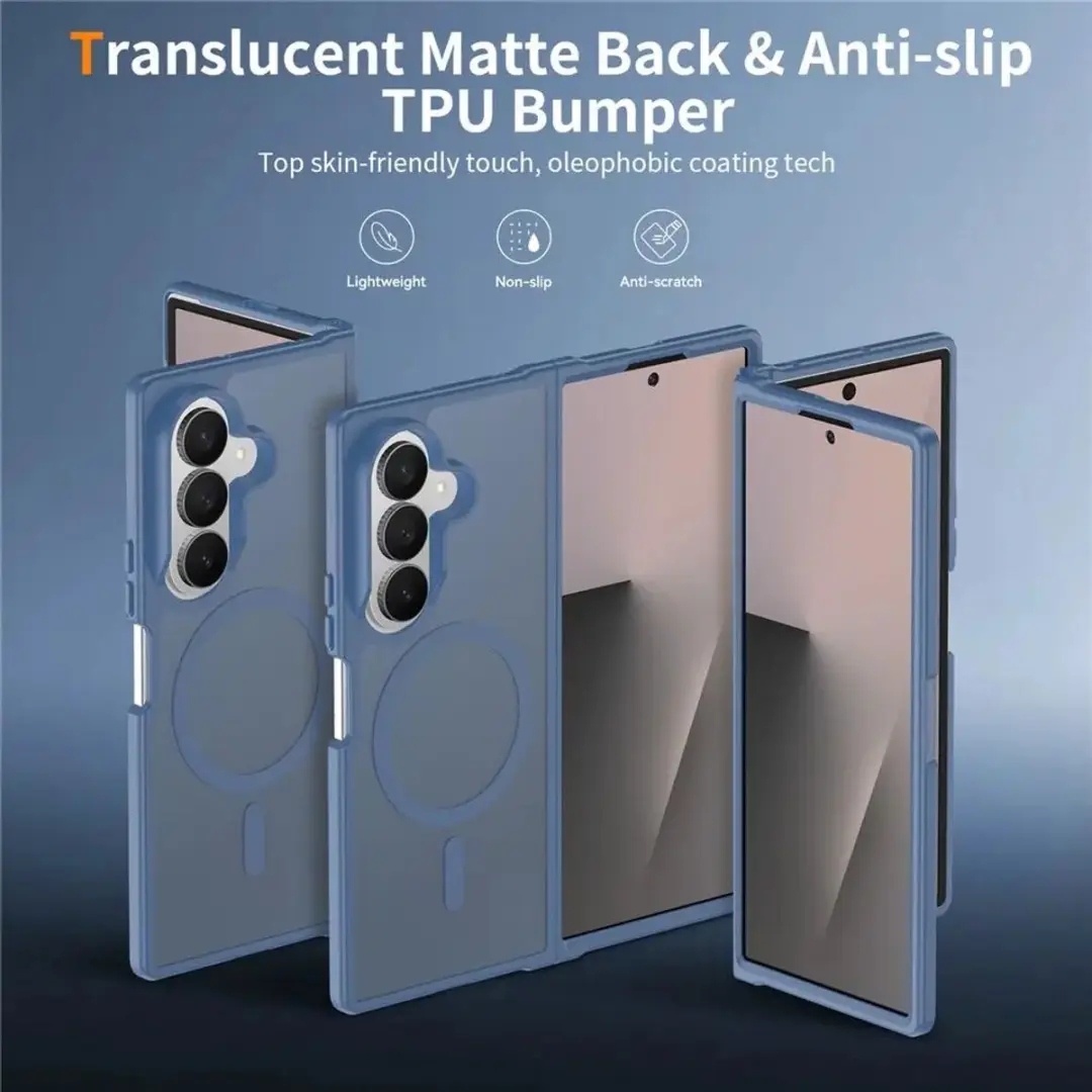 Selected by GSMpunt Samsung Galaxy Z Fold8 Ultra Hybrid Back Cover - Blauw