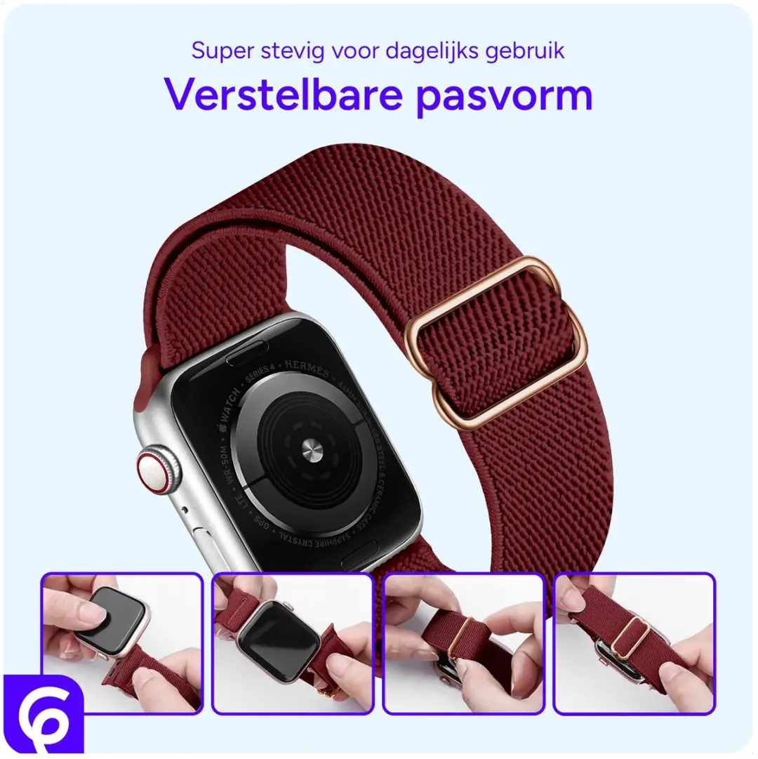 Selected SBG Nylon Horlogebandje Apple Watch - 38-42mm - Bordeaux